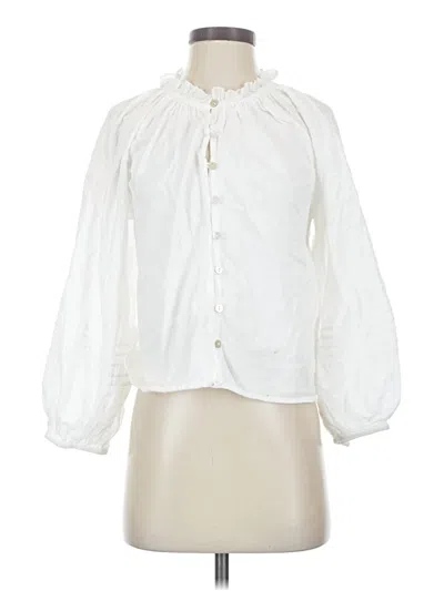 Pre-owned Cleobella 3/4 Sleeve Blouse In Ivory