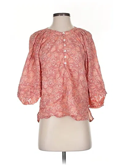 Pre-owned Cleobella 3/4 Sleeve Blouse In Pink