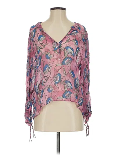 Pre-owned Cleobella 3/4 Sleeve Blouse In Pink