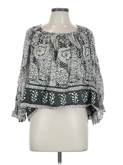 Pre-owned Cleobella 3/4 Sleeve Blouse In Silver