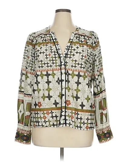 Pre-owned Cleobella 3/4 Sleeve Blouse In White