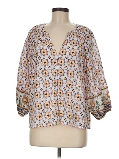 Pre-owned Cleobella 3/4 Sleeve Blouse In White