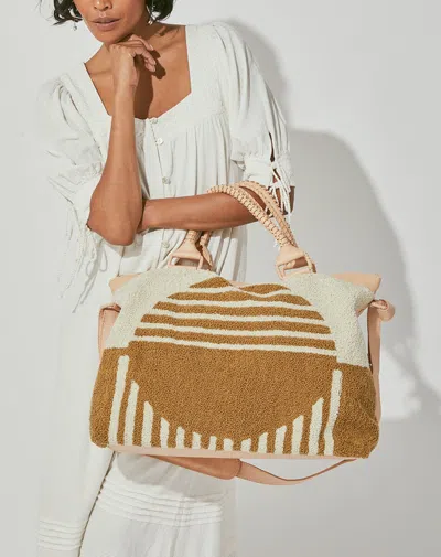 Cleobella Abstract Sun Weekender Bag In Neutral