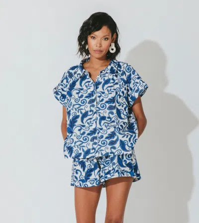 Cleobella Acadia Top | Azulejo In Blue