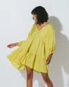 Cleobella Adelyn Mini Dress Chartreuse In Yellow