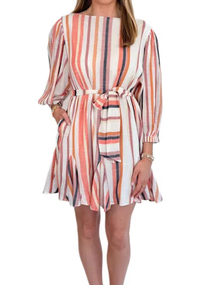 Cleobella Aerin Mini Dress In Ivory Multi In Pink