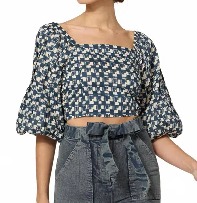 Cleobella Agatha Top In Biarritz In Blue