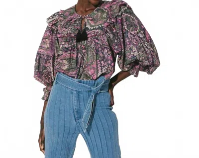 Cleobella Ainsley Top In Cayman Paisley Purple In Multi