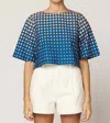 Cleobella Alana Blouse In Matera Print In Blue