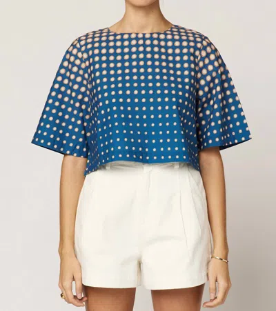Cleobella Alana Blouse In Matera In Blue