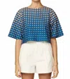 Cleobella Alana Blouse In Matera Print In Blue