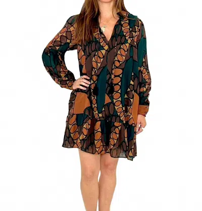 Cleobella Alani Mini Dress In Dark Saguaro Print In Black