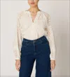 Cleobella Alicia Blouse In Ivory In Multi
