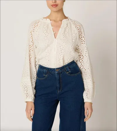 Cleobella Alicia Blouse In Ivory In Multi
