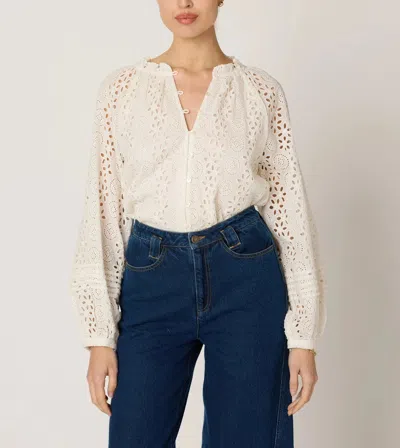 Cleobella Alicia Blouse | Ivory Eyelet