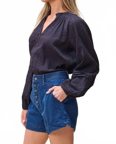 Cleobella Alicia Raglan Sleeve Blouse In Black In Multi