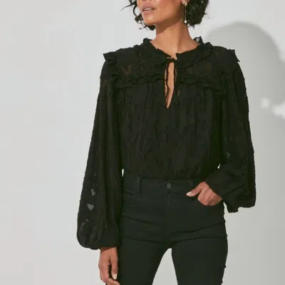 Cleobella Amara Blouse In Black In Green