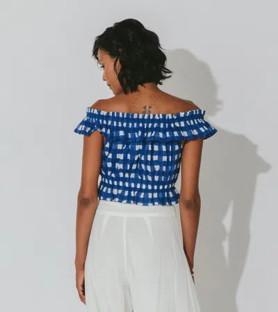 Cleobella Annalise Top | Painterly In Blue
