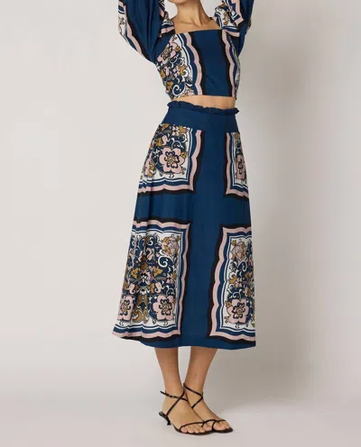 Cleobella Anya Midi Skirt In Floral Anise In Multi