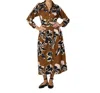 Cleobella Arabella Print Long Sleeve Cotton Poplin Midi Shirtdress In Multi
