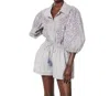 Cleobella Paloma Blouse And Short Set In Purple In Multi