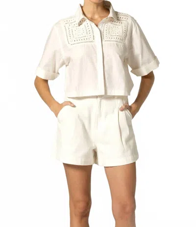Cleobella Archie High-rise Short In Ecru In White
