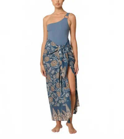 Cleobella Artemis Sarong In Magnolia Floral Print In Blue