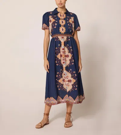 Cleobella Asha Midi Dress In Blue