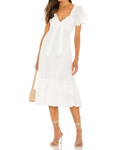 Cleobella Ashlyn Midi Dress In Ivory In White