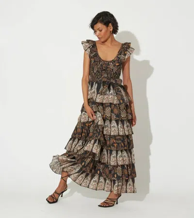 Cleobella Athena Ankle Dress In Multi In Brown