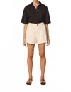 Cleobella Austin High-waist Short In Ivory In Brown