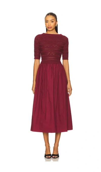 Cleobella Ava Midi Dress In Burgundy