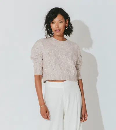 Cleobella Ava Sweater | Marled Rose In White