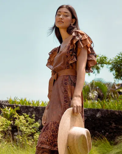 Cleobella Avani Midi Dress In Brown