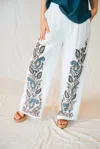 Cleobella Beau Wide Leg Pant In White / Black