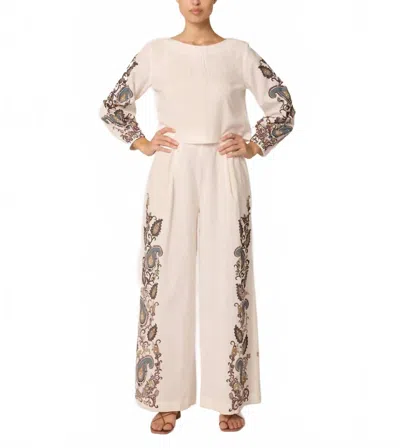 Cleobella Beau Wide Leg Pants In Veneto Paisley In Multi
