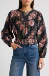 Cleobella Bernadette Floral Print Organic Cotton Top In Juliet Print