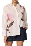 Cleobella Betsabe Button Down Blouse In Moresco Ivory Print In White