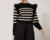Cleobella Blair Ruffle Stripe Sweater In Multi