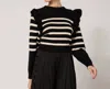 Cleobella Blair Ruffle Stripe Sweater In Multi