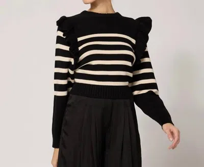 CLEOBELLA BLAIR SWEATER IN BLACK/IVORY