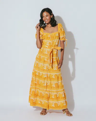 Cleobella Brooklyn Ankle Dress In Yellow