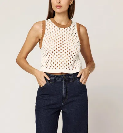 Cleobella Brownwyn Sweater Top | Ivory/brown