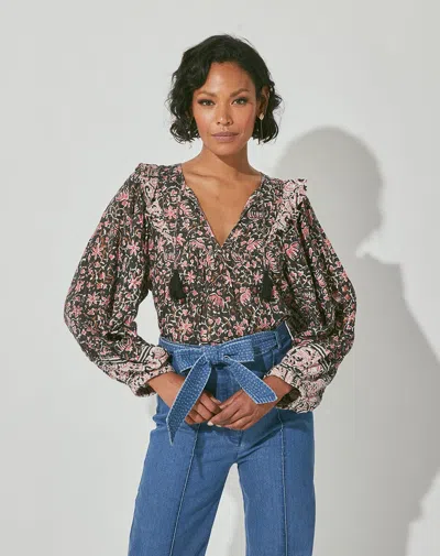 Cleobella Brynlee Blouse In Blue