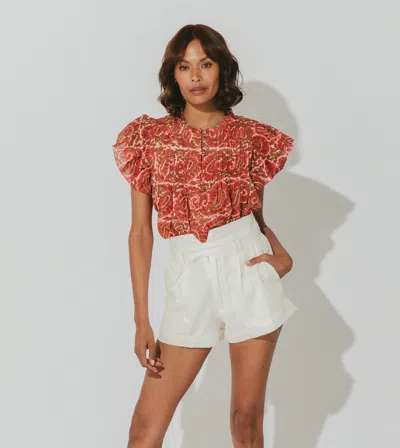 Cleobella Calla Blouse In Orange