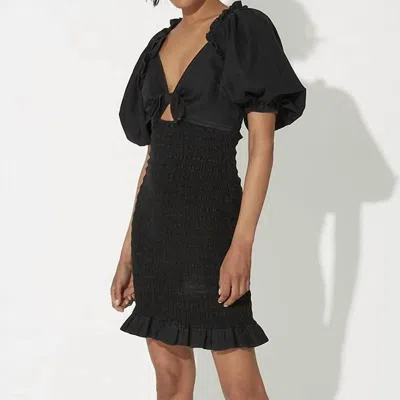 Cleobella Camryn Mini Dress In Charcoal In Black