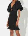 Cleobella Camryn Mini Dress In Charcoal In Black