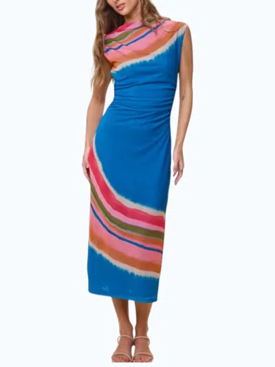 Cleobella Carrie Midi Dress In Watercolor Stripe In Multi
