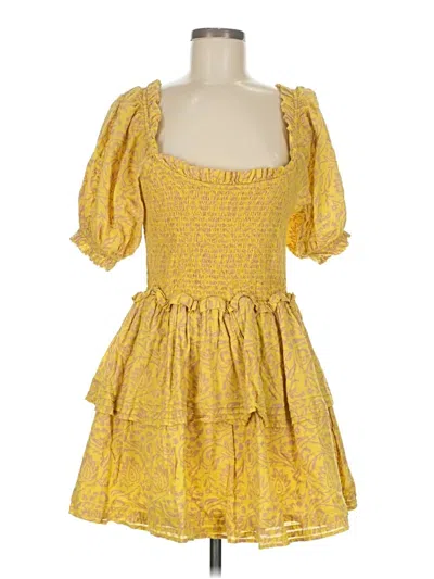 Pre-owned Cleobella Casual Dress In Yellow