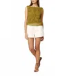Cleobella Caylee Crochet Sleeveless Top In Moss In Multi